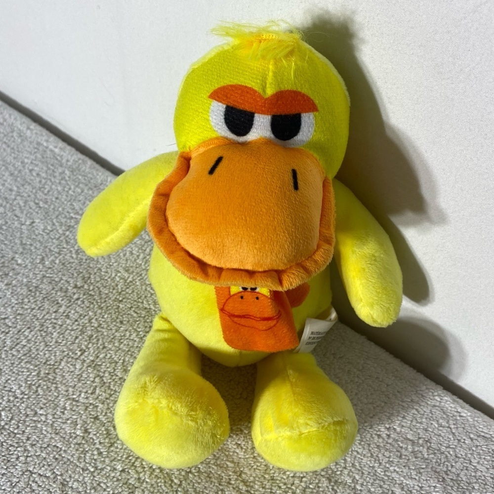 5/$35 Nanco Yellow Plush Duck W Scarf Stuffed Animal Toy